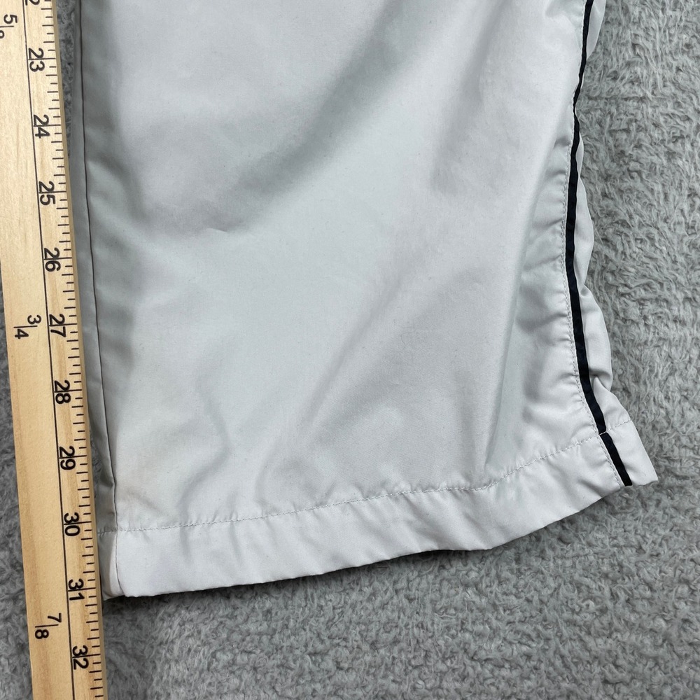 Vintage Nike Track Pants Mens Large Gray Black Piping Ankle Zip Windbreaker Y2K - Picture 11 of 14